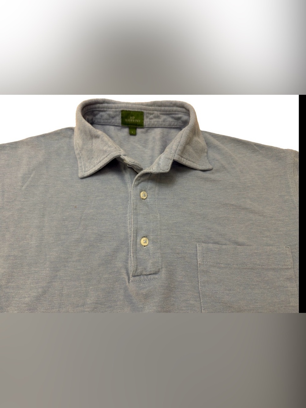 Sid Mashburn Men's Pima Cotton Pique Polo Shirt Light Blue Periwinkle Large